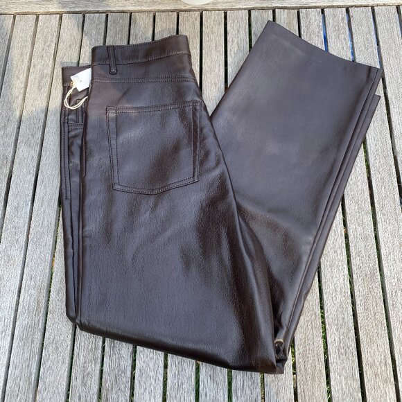 Wilfred The Melina High-Waisted Vegan Leather Pants NWT Size 8 - Picture 9 of 13